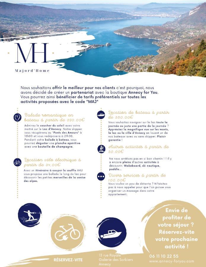 Majord'Home - Le Lake - Vue Lac et Montagne Annecy Extérieur photo